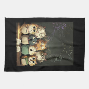 Let's sing out loud and off key tea towel