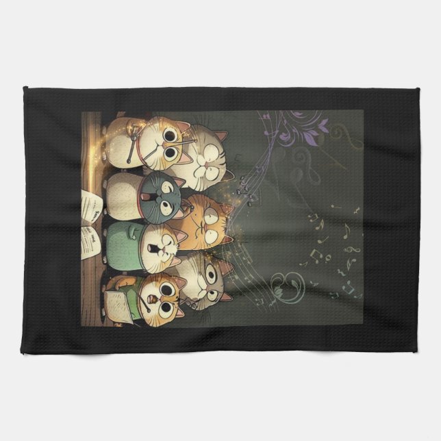 Let's sing out loud and off key tea towel (Horizontal)