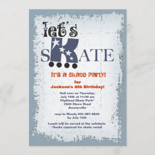 Let's Skate Party Invitation
