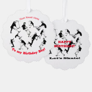 Let's Skate! - Stunt Scooter Fun Tree Decoration Card