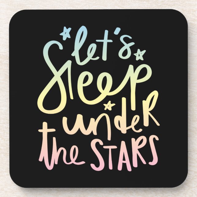 Let's Sleep Under the Stars Coaster (Front)