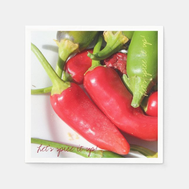 Let's spice it up Chilli peppers Paper Napkin (Front)