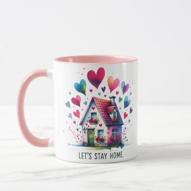 Let's Stay Home Cosy Mug (Left)