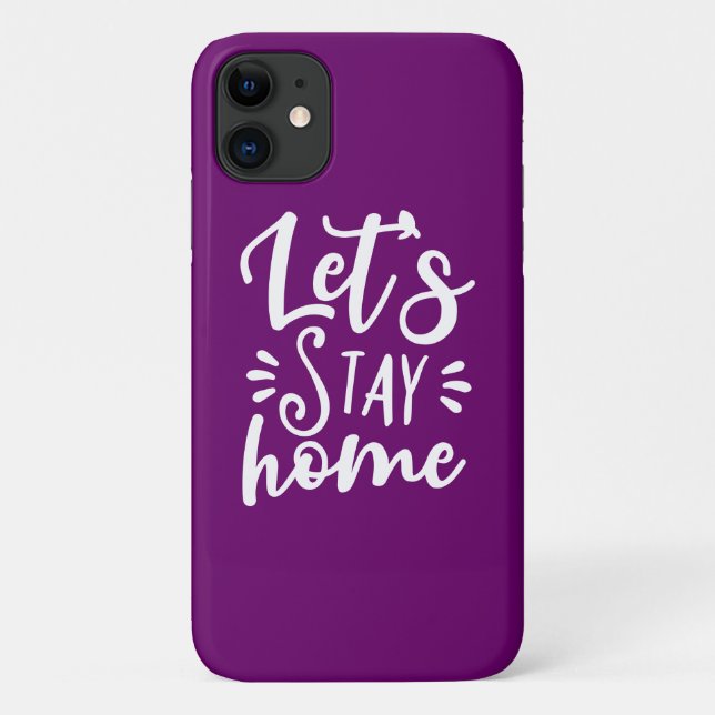 Let's Stay Home Purple Case-Mate iPhone Case (Back)