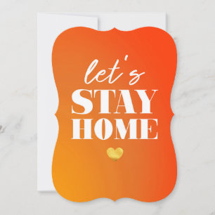 Let's Stay Home Thank You Card