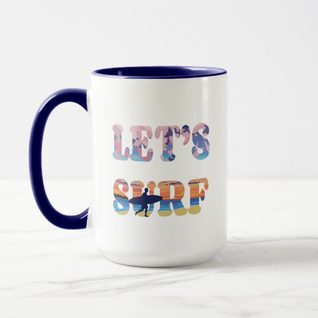 Let's Surf Mug (Left)
