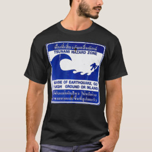 Lets Surf the Tsunami Hazard Zone Beach Pro Surfer T-Shirt