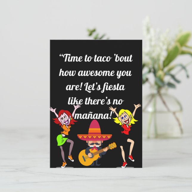 lets taco about enclosure card (Standing Front)