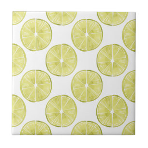 Let's Taco About It   Lime Pattern Ceramic Tile