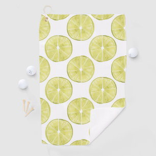 Let's Taco About It   Lime Pattern Golf Towel