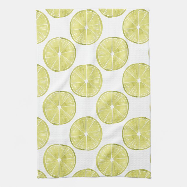 Let's Taco About It | Lime Pattern Tea Towel (Vertical)