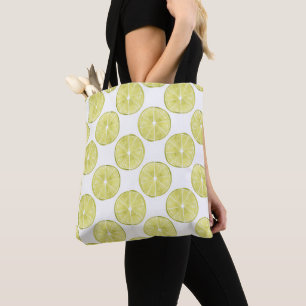 Let's Taco About It   Lime Pattern Tote Bag