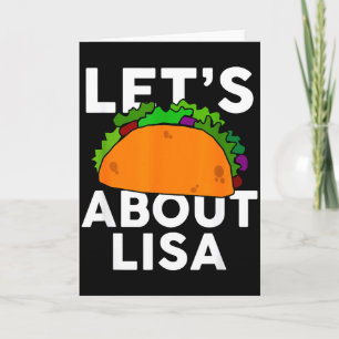Lets Taco About Lisa Name Shirt Taco Gift Card