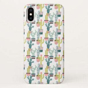 Let's Taco About Love   Cactus Pattern iPhone X Case