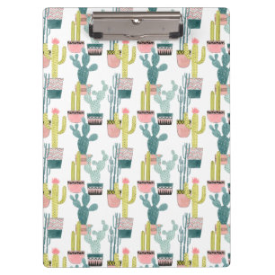 Let's Taco About Love   Cactus Pattern Clipboard