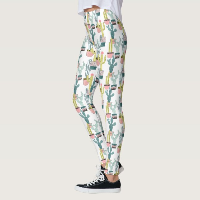 Let's Taco About Love | Cactus Pattern Leggings (Left)
