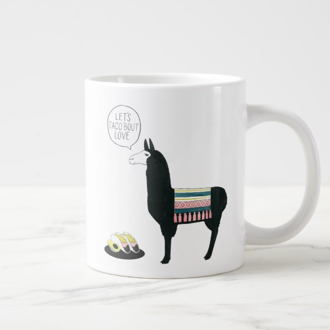Let's Taco About Love Large Coffee Mug (Right)