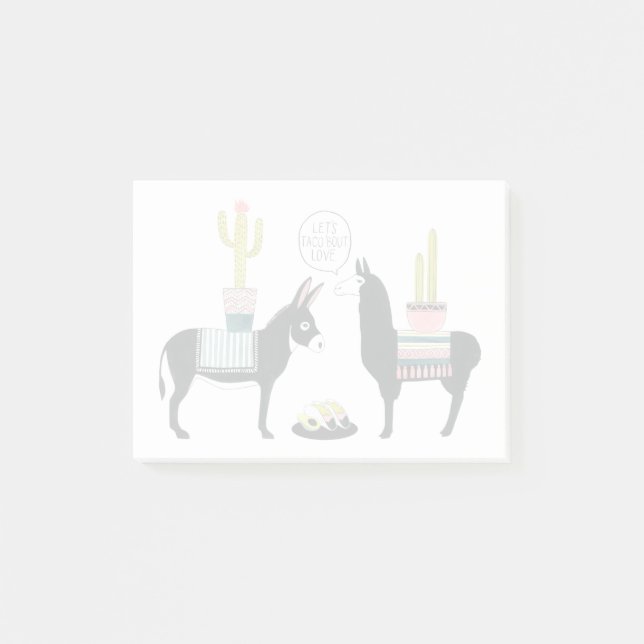 Let's Taco About Love Post-it Notes (Front)