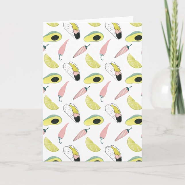 Let's Taco About Love | Taco Element Circle Card (Front)