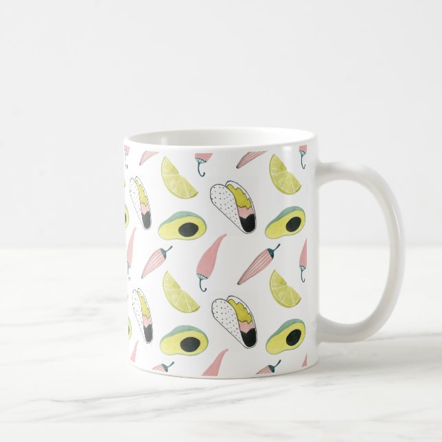 Let's Taco About Love | Taco Element Circle Coffee Mug (Right)
