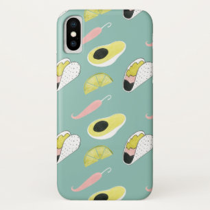 Let's Taco About Love   Taco Element Pattern iPhone X Case