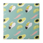 Let's Taco About Love | Taco Element Pattern Ceramic Tile<br><div class="desc">Enjoy this fresh creative llama design on a product or wallart piece to enhance and add to the world around you. Artist: Grace Popp</div>