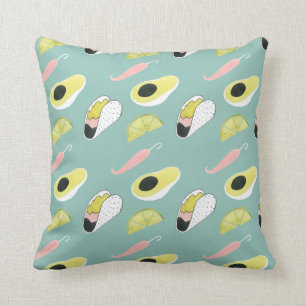 Let's Taco About Love   Taco Element Pattern Cushion