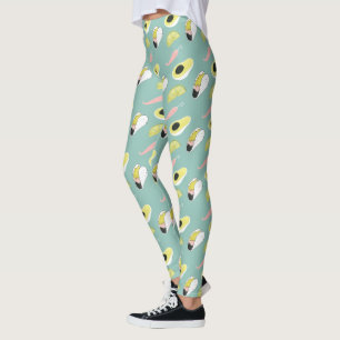 Let's Taco About Love   Taco Element Pattern Leggings