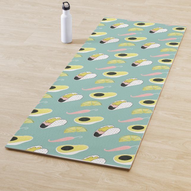 Let's Taco About Love | Taco Element Pattern Yoga Mat (In Situ)