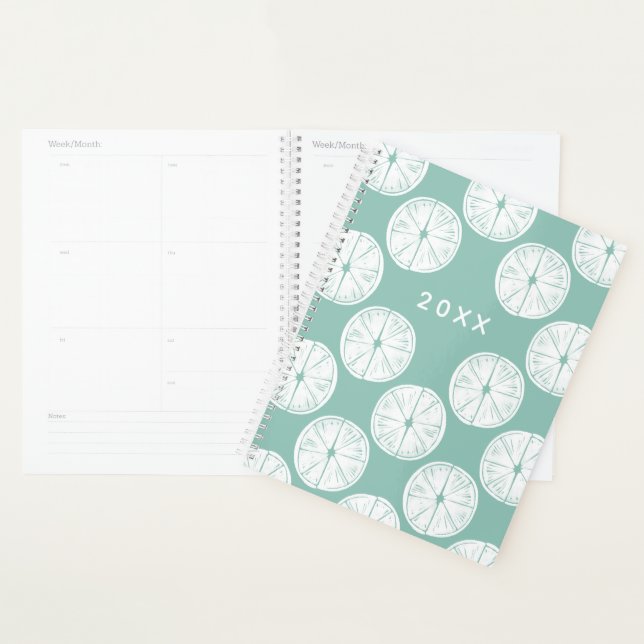 Let's Taco About Love | Teal Lime Pattern Planner (Display)