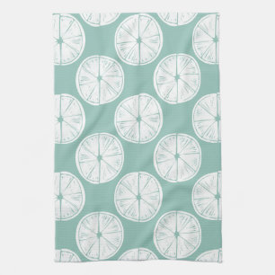 Let's Taco About Love   Teal Lime Pattern Tea Towel