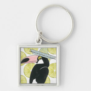 Let's Taco About Love   Toucan Sombrero Key Ring