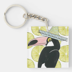 Let's Taco About Love   Toucan Sombrero Key Ring