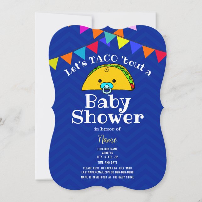 Let's TACO 'Bout a Baby Shower Invitation (Front)