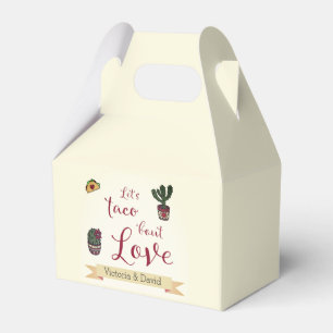 Let's Taco 'bout Love Fiesta Theme Couples Shower  Favour Box