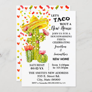 Let's Taco 'bout New House Housewarming Fiesta Invitation