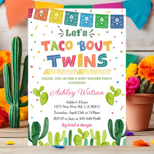 Let's Taco 'Bout Twins Baby Shower Invitation