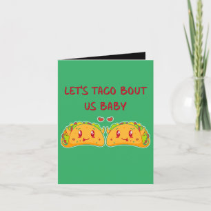 Lets Taco Bout Us Baby Valentines Taco Thank You Card