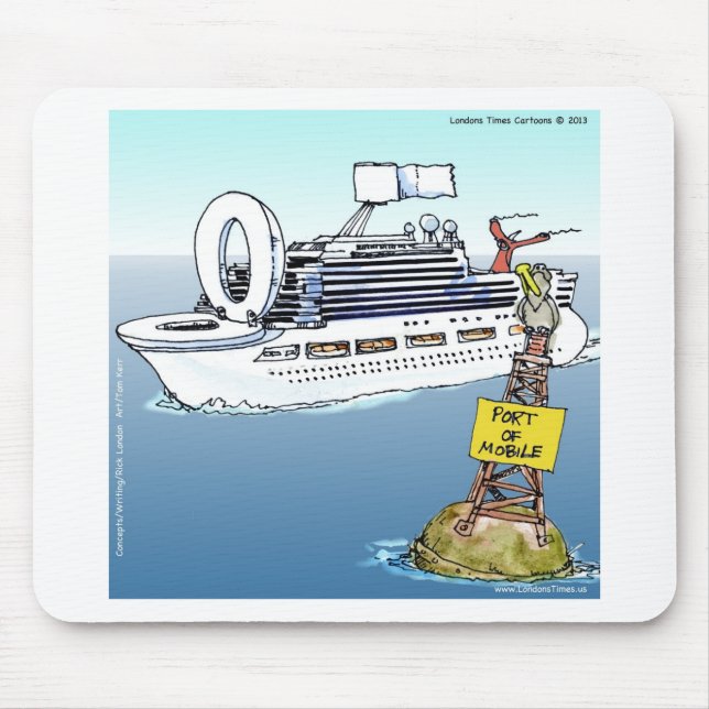 Lets Take A Cruise Funny Gifts Tees & Cards Mouse Pad (Front)