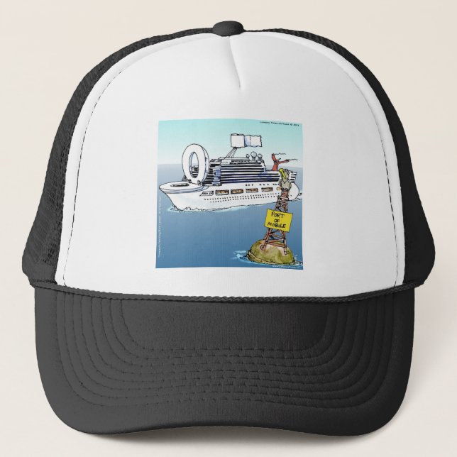 Lets Take A Cruise Funny Gifts Tees & Cards Trucker Hat (Front)