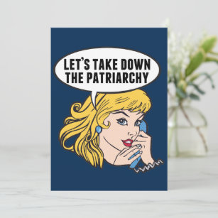 Let's Take Down The Patriarchy Cool Feminist Card