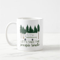 Let's Take the Scenic Route Van Camper RV Trees
