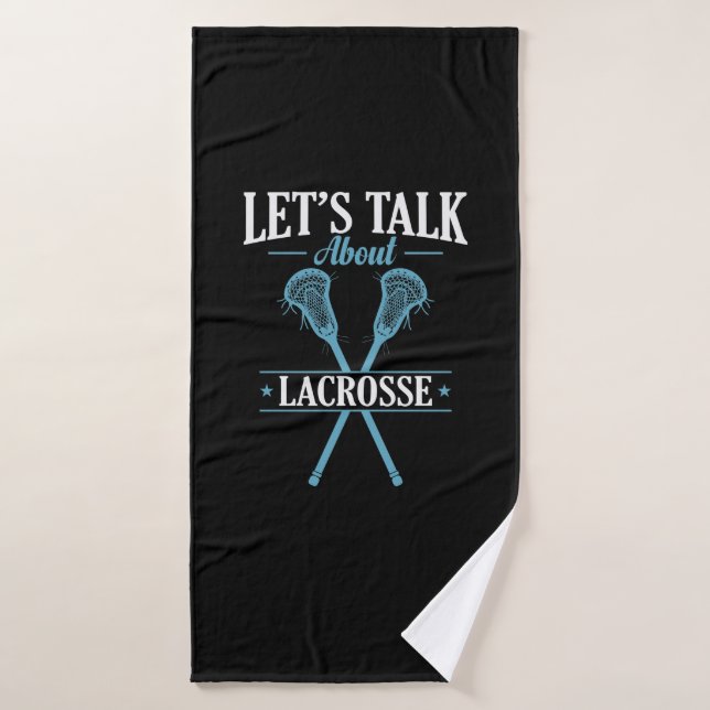 Let's Talk about Lacrosse Sport Mannschaft Bath Towel (Bath Towel)