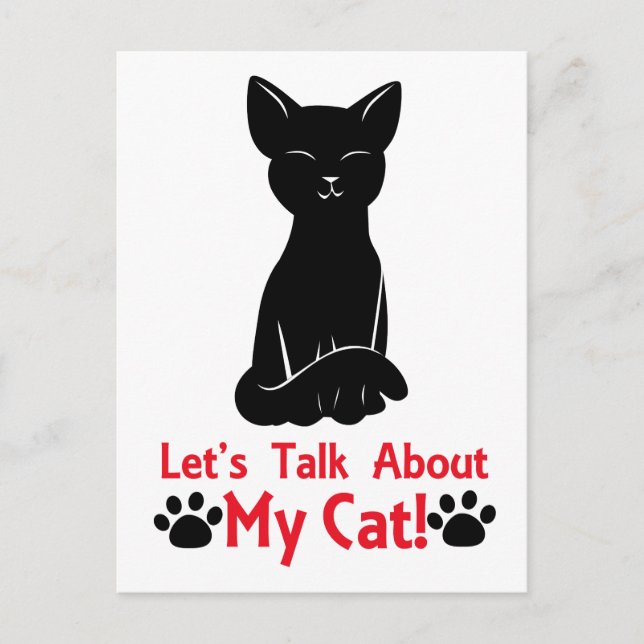 Let's Talk About My Cat Postcard (Front)