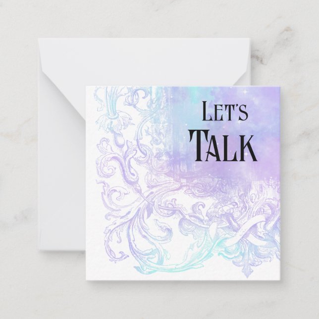 *~* Let's Talk AP63 Relationship Flat Note Card (Front)