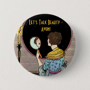Let's Talk Beauty -Avon! 6 Cm Round Badge