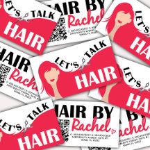 Let's Talk Hair Pink Model Hair Salon QR Code 