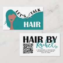 Let's Talk Hair Teal Model Hair Salon QR Code 