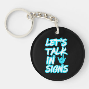 Let's Talk in Signs - Deaf Awareness Key Ring