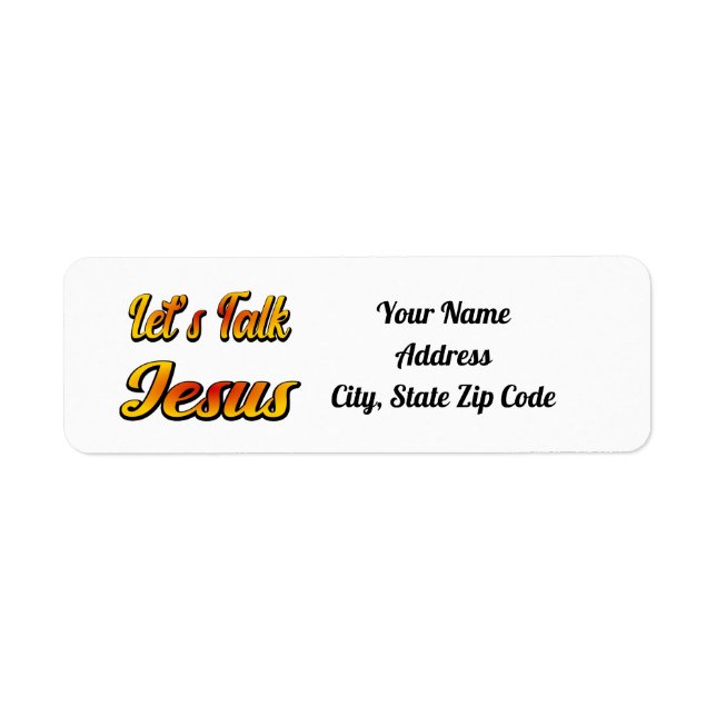 Let's Talk Jesus Return Address Label (Front)